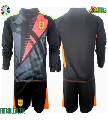 Spanien Målvakt Bortaställ Barn EM 2024 Långärmad (+ Korta byxor)